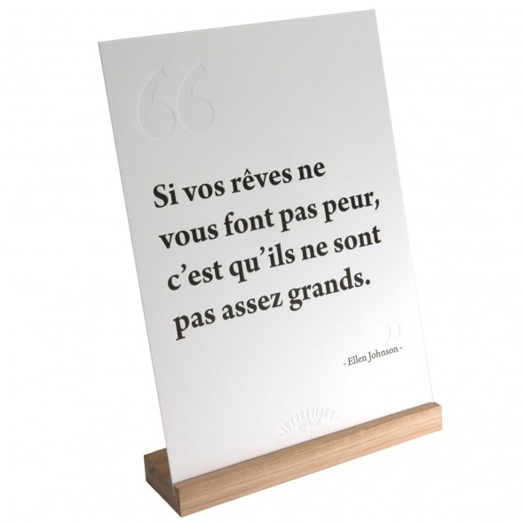 Impression d'art - Citation Johnson - Vos rêves