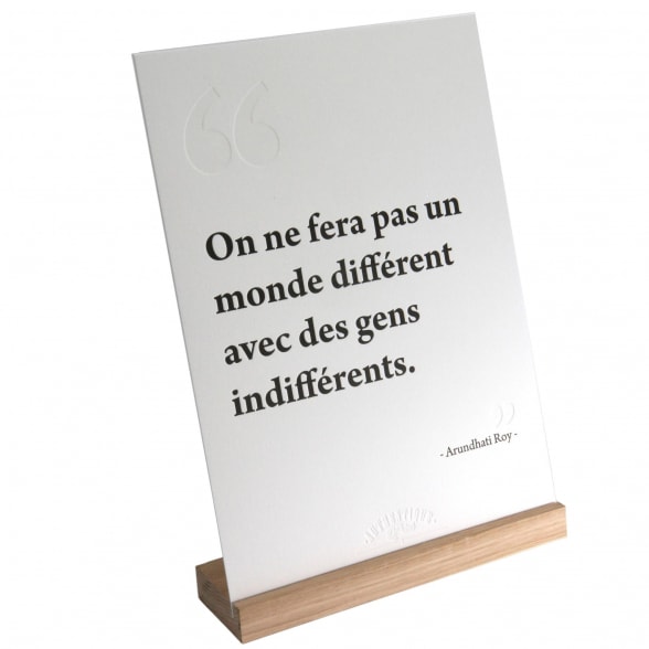 Impression d'art - Citation Roy - monde différent