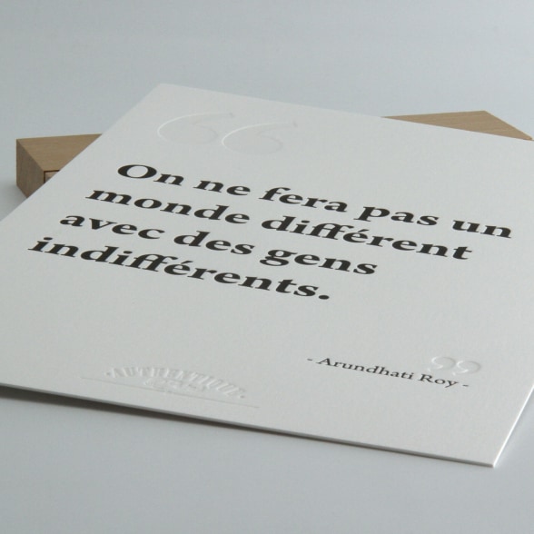 Impression d'art - Citation Roy - monde différent